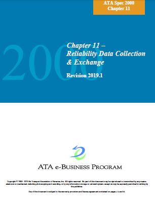 ATA Spec 2000 ch11-2019 Reliability Data Collection/Exchange (Ch